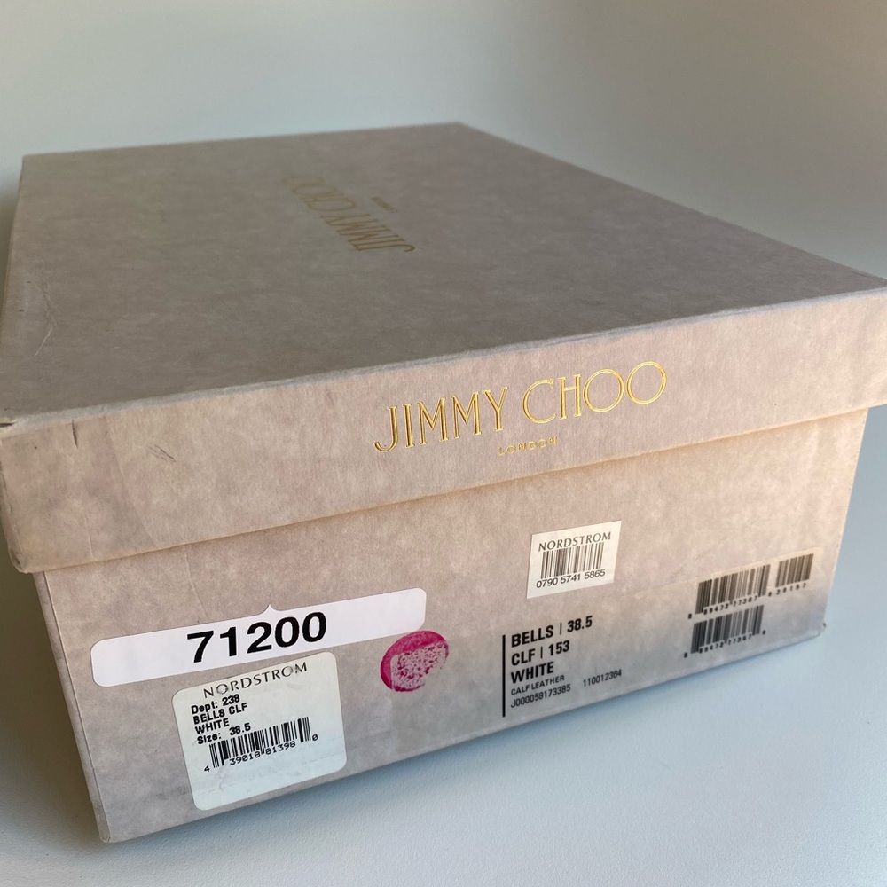 Jimmy Choo Women’s White Sneaker 38.5 - Picture 6 of 7